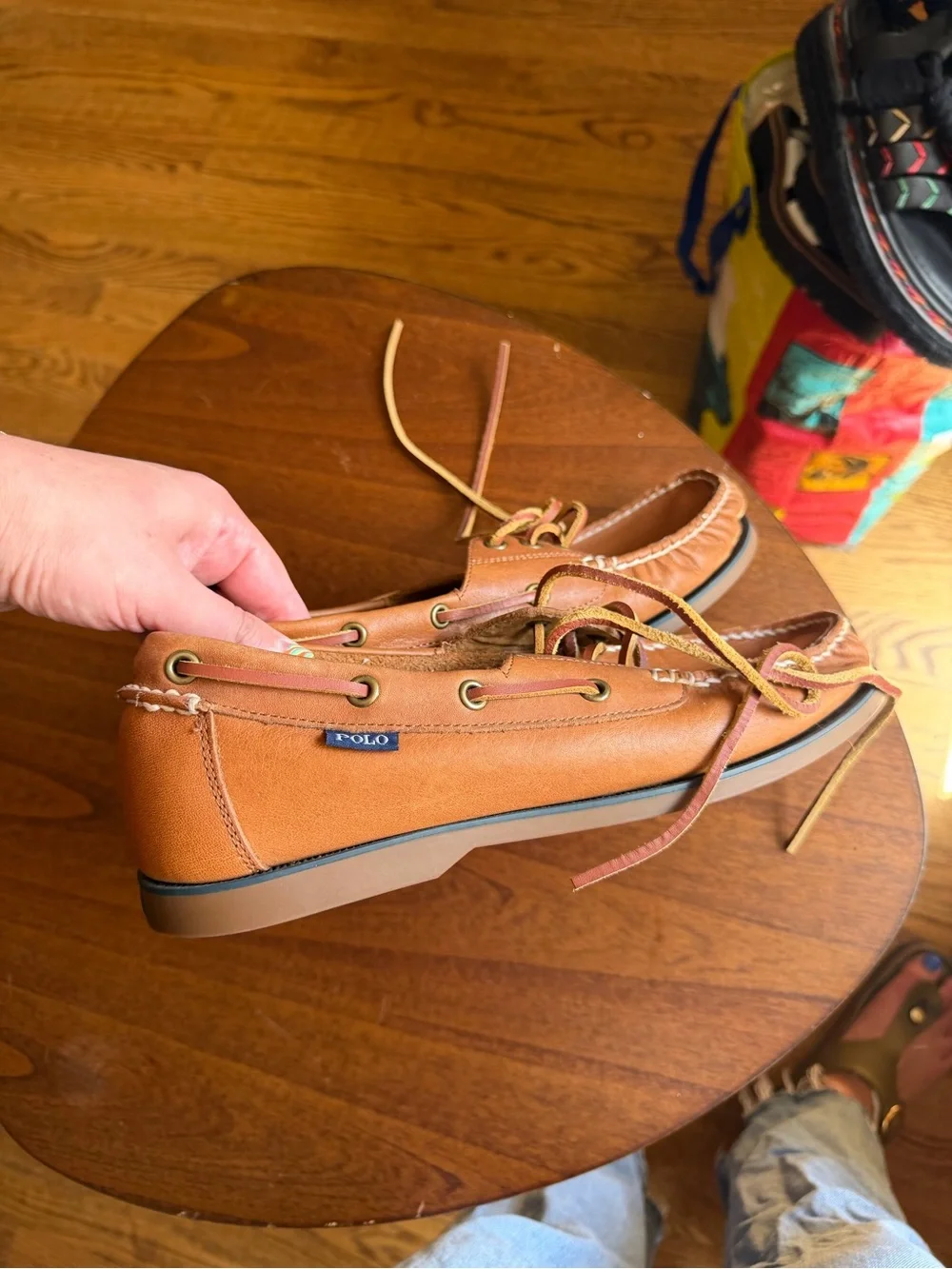 Polo by Ralph Lauren Men's Brown Leather Boat Shoes